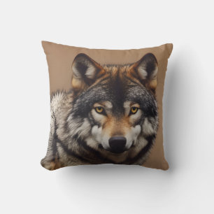 Wolfsprotrait Kissen