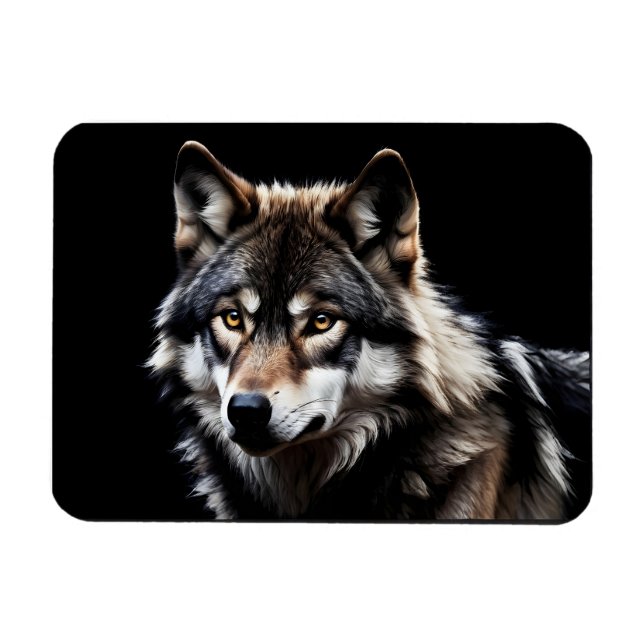 Wolfsprotrait Magnet (Horizontal)