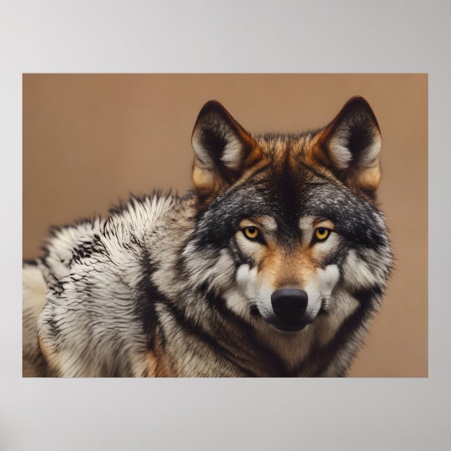 Wolfsprotrait Poster (Vorne)