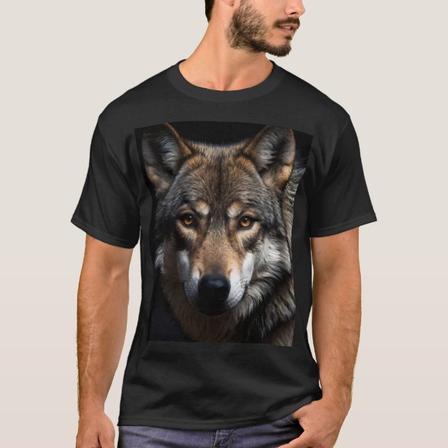 Wolfsprotrait T-Shirt (Vorderseite)