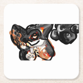 Wolfspucke Rechteckiger Pappuntersetzer