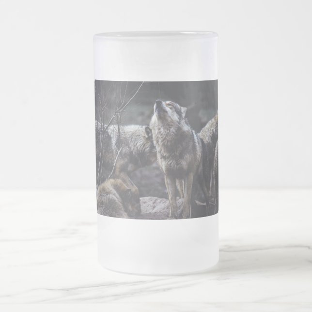 Wolfsrudel Mattglas Bierglas (Mittel)