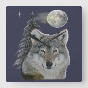 Wolfsuhren Quadratische Wanduhr
