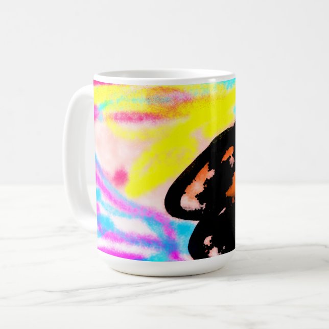 Wolfsuntergang wild  kaffeetasse (Vorderseite Links)