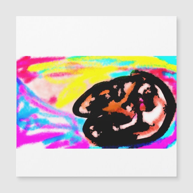 Wolfsuntergang wild  magnetkarte (Vorderseite)