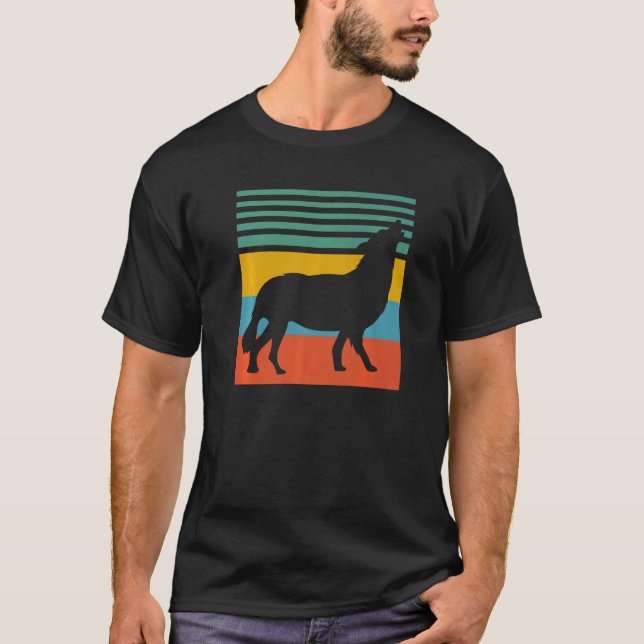 Wolfwolf-Retro T-Shirt (Vorderseite)