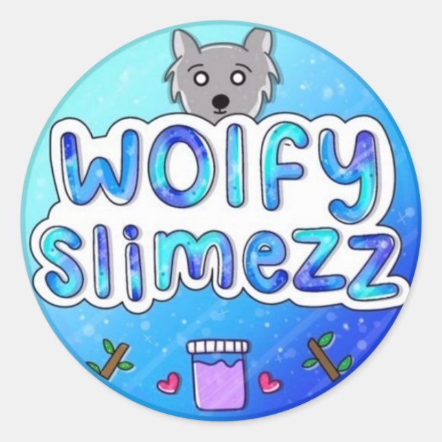 Wolfy Slimezz Runder Aufkleber (Vorderseite)