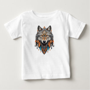 WolfYellowstone Nationalpark Wolf Mountains Vin Baby T-shirt