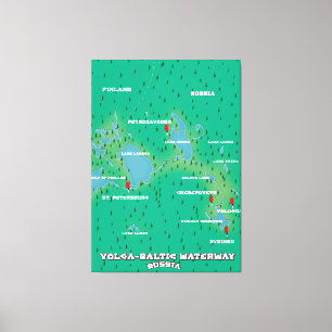 Wolga-Baltic-Wasserstraße Russland Leinwanddruck