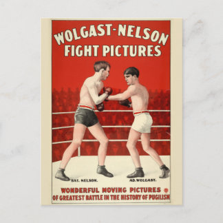 Wolgast-Nelson Fight Pictures - wiederhergestellte Postkarte