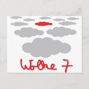 Wolke 7 Symbol Postkarte