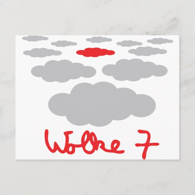 Wolke 7 Symbol Postkarte (Vorderseite)