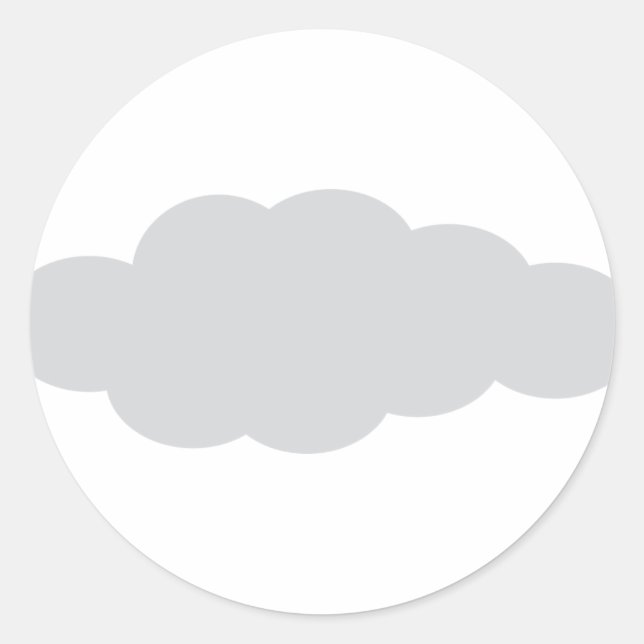 Wolke 9 runder aufkleber (Vorderseite)