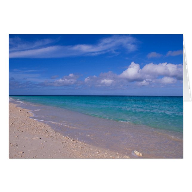 Wolke in blauem Himmel über Sandstrand (Vorderseite (Horizontal))