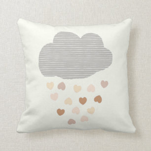 Wolke mit Regenherzen Kinderzimmer Kissen