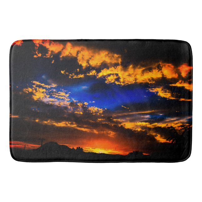 Wolke Sonnenuntergang Badematte (Vorderseite)