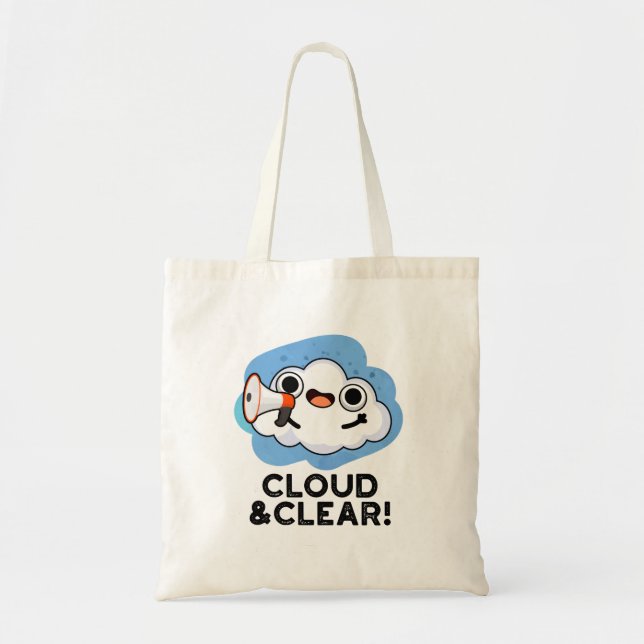 Wolke und klarer, sonniger Wetterpuff Tragetasche (Vorne)