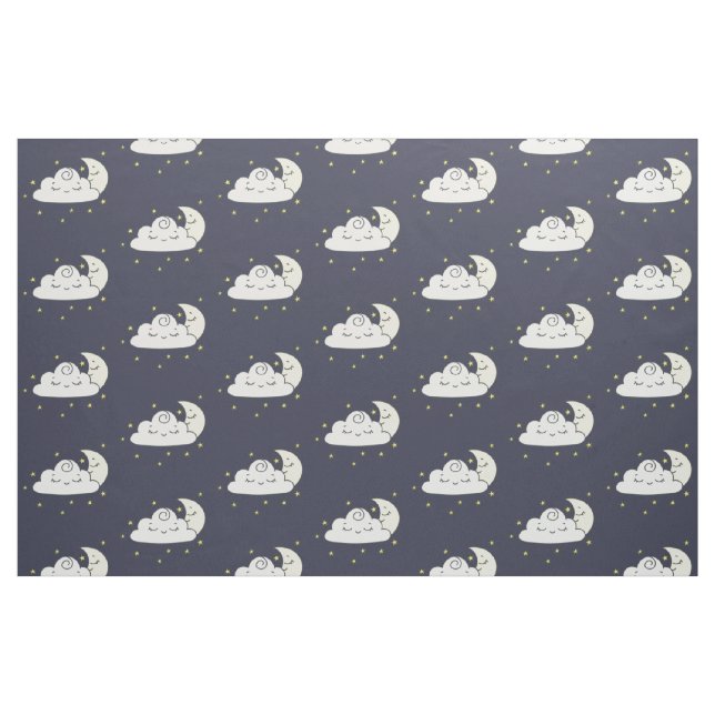 Wolke und Mond Stoff (Fat Quarter (45,7 x 55,9 cm))