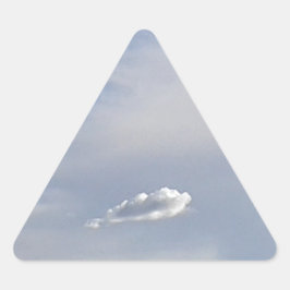 Wolke und Wolke Dreieckiger Aufkleber
