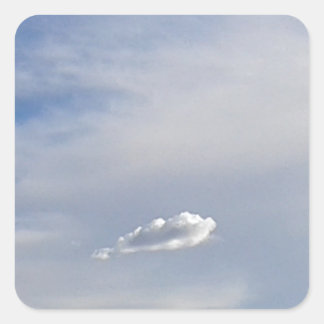 Wolke und Wolke Quadratischer Aufkleber