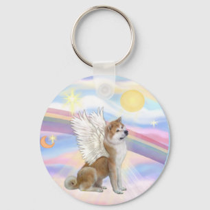 Wolken - AKita Inu Engel Schlüsselanhänger