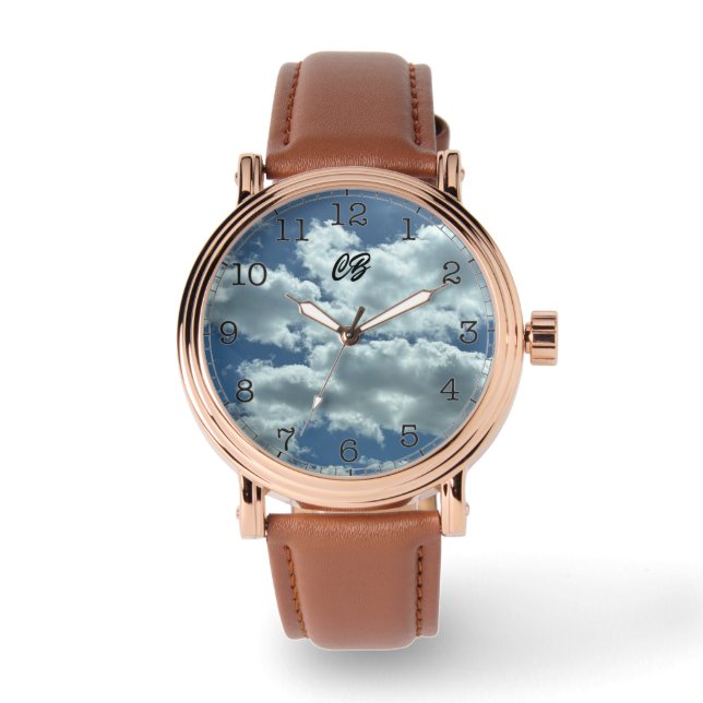 "Wolken" Armbanduhr (Vorderseite)