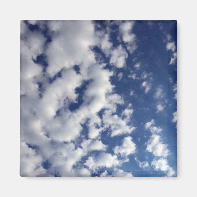 Wolken auf blauem Himmel Magnet (Vorne)