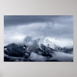 Wolken auf dem Berg Storžič, Slowenien Poster