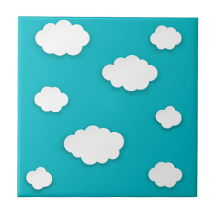 Wolken auf der dekorativen Keramik Blue Sky Fliese