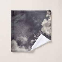 Wolken, auf dunkelblau waschlappen