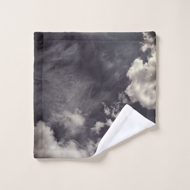Wolken, auf dunkelblau waschlappen (Waschlappen)