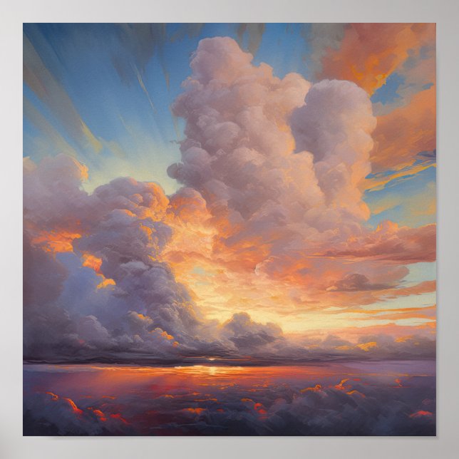 Wolken bei Morgendämmerung Art Print Poster (Vorne)