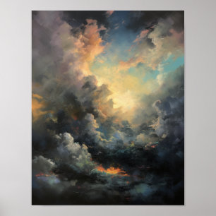 Wolken bei Morgendämmerung Art Print Poster