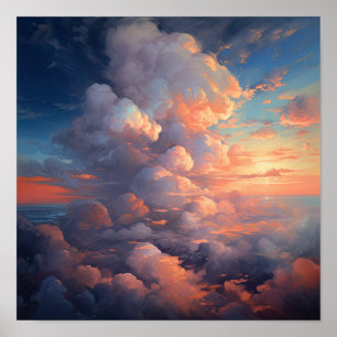 Wolken bei Morgendämmerung Art Print Poster