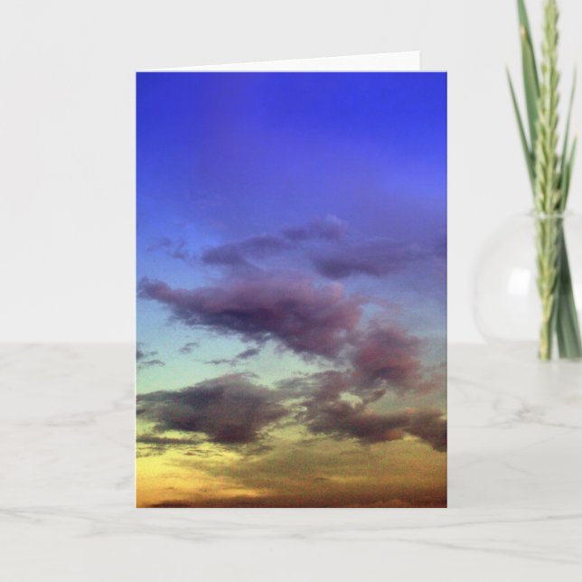 Wolken bei Sonnenuntergang Grußkarten Karte (Vorderseite)