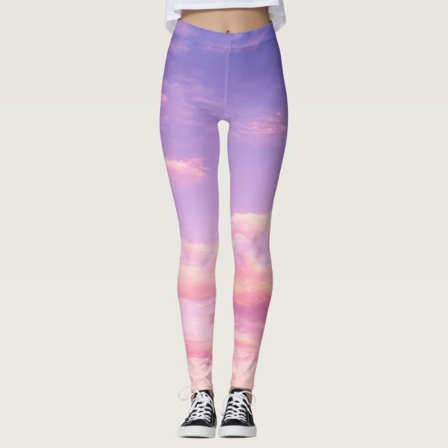 Wolken bei Sonnenuntergang Leggings (Vorderseite)
