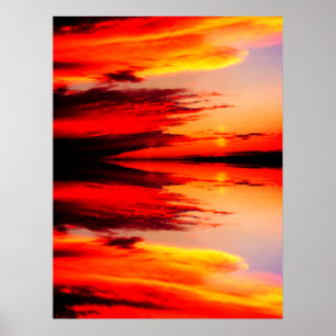 Wolken bei Sonnenuntergang Poster