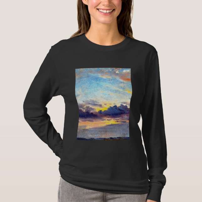 Wolken bei Sunset John Constable Romanticism Lands T-Shirt (Vorderseite)
