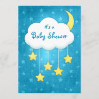 Wolken-bewegliche Babyparty-Einladung