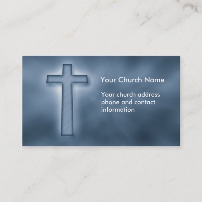Wolken-blaue quere christliche Geschäfts-Karte Visitenkarte (Vorderseite)