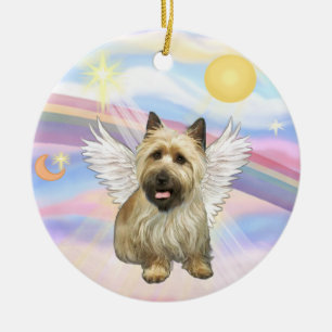 Wolken - Cairn Terrier (schwarze Maske) Keramikornament