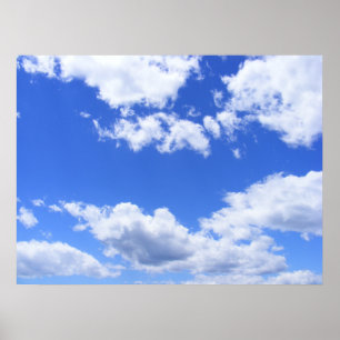 Wolken des blauen Himmels Poster