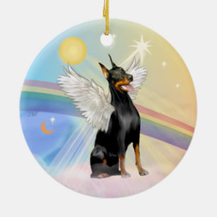 Wolken - Dobermann (doppelseitig) Keramikornament