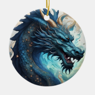 Wolken-Drachen-Ornament Keramik Ornament
