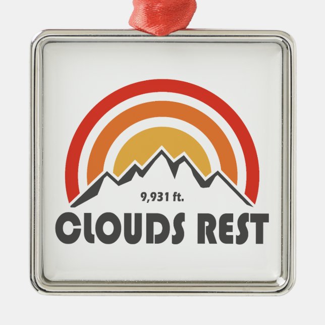 Wolken Erholung Berg Yosemite Ornament Aus Metall (Vorne)
