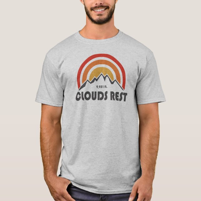 Wolken Erholung Berg Yosemite T-Shirt (Vorderseite)
