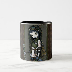 "Wolken-Explosion" Steampunk Aviatrix-Fee-Tasse Zweifarbige Tasse