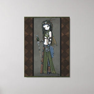 "Wolken-Explosion" Steampunk Aviatrix feenhafter Leinwanddruck