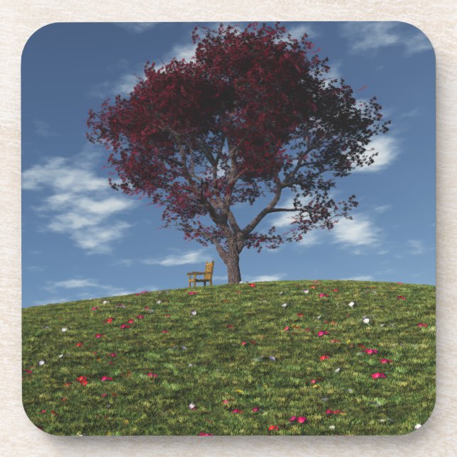 Wolken fahren mit Cork Untersetzer (Vorderseite)