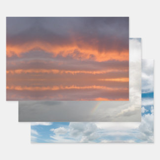 Wolken Geschenkpapier Set